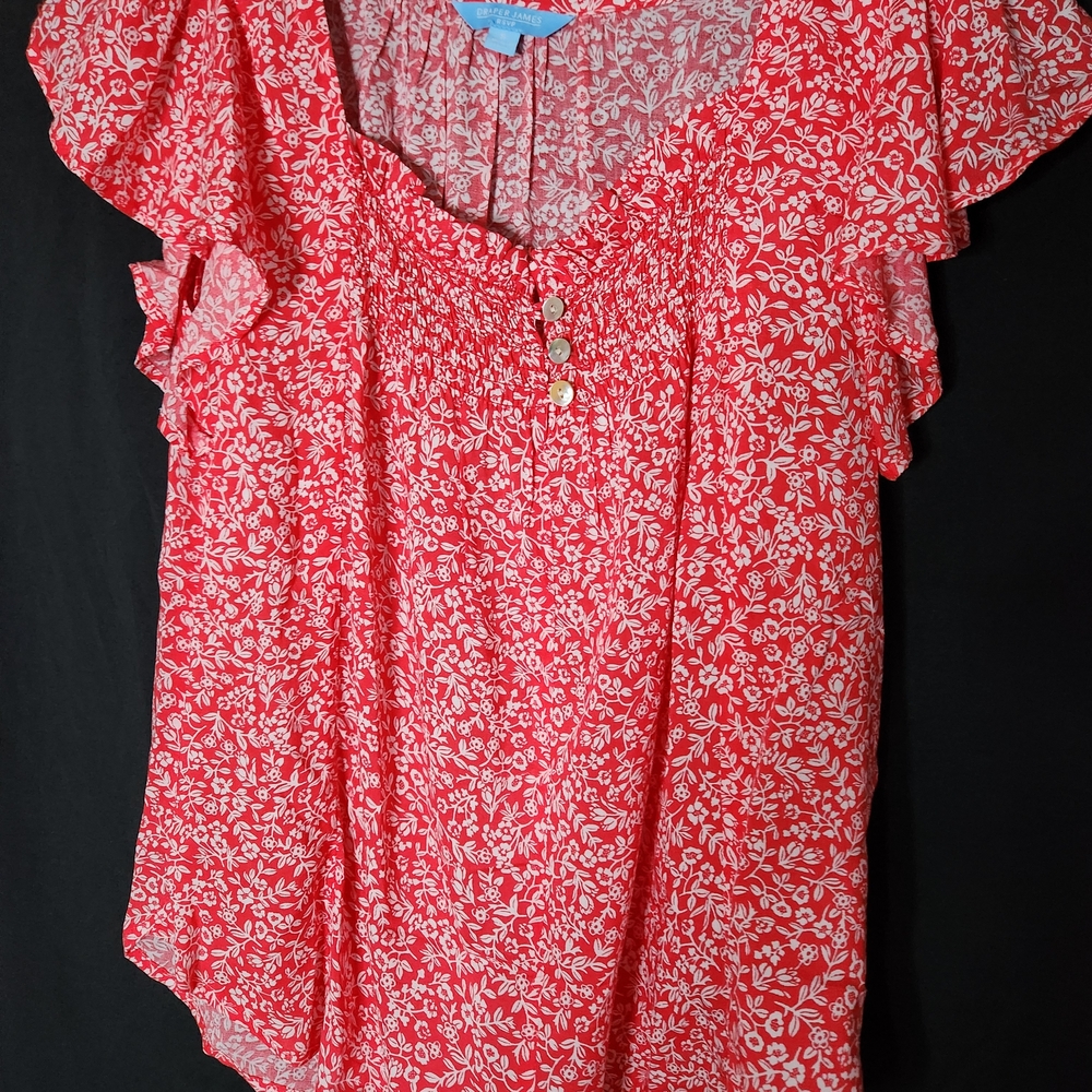 Floral Red Women's Top